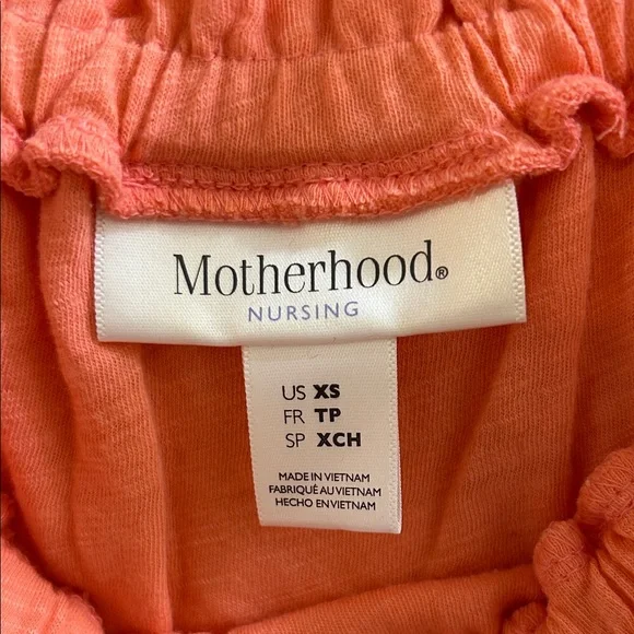 Motherhood Off-Shoulder Coral Blouse - Picture 2 of 7